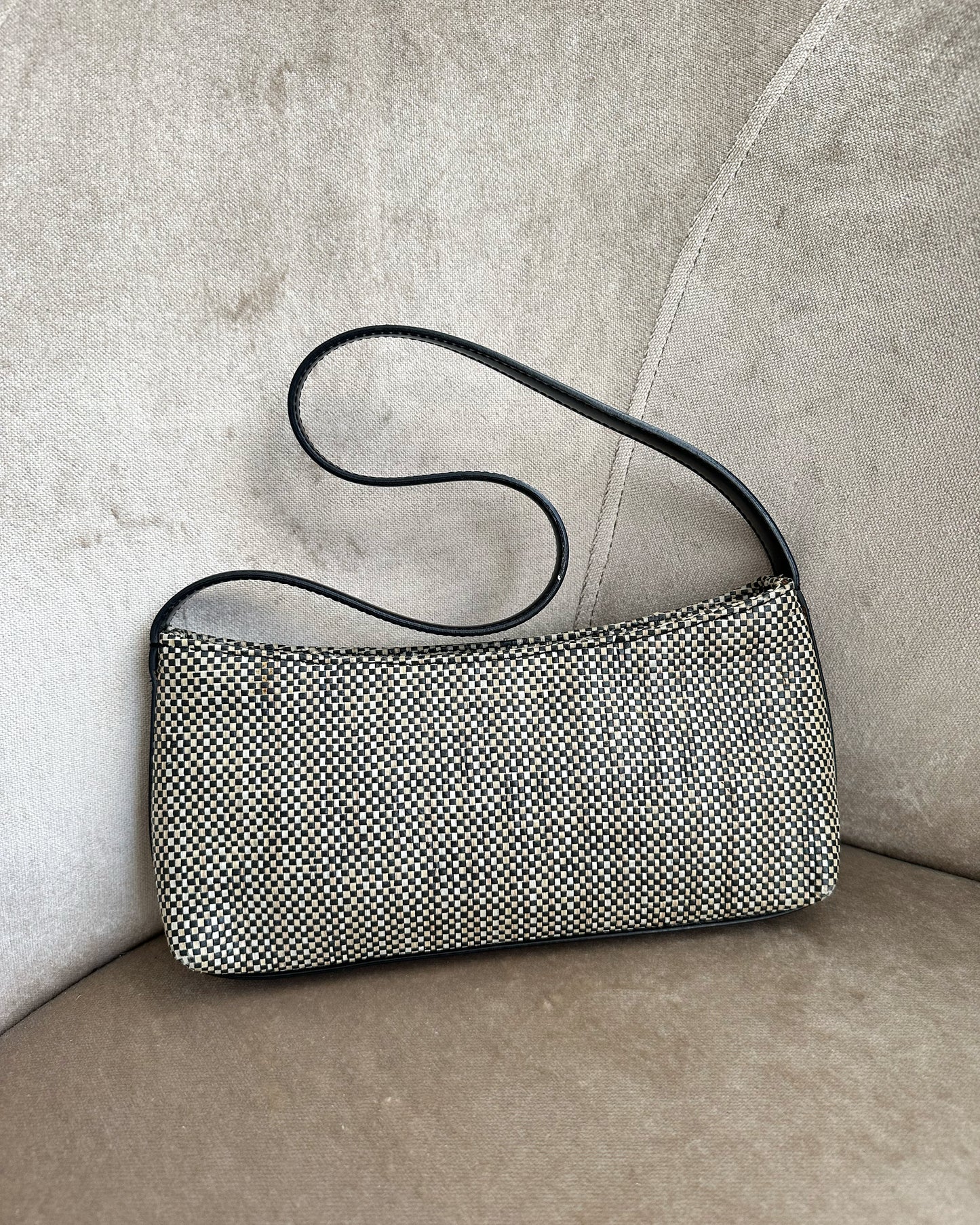 1990s DKNY Woven Shoulder Bag