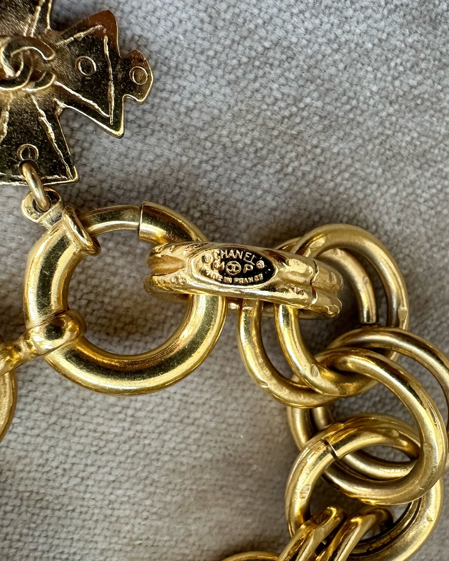Chanel 1994 Gold Cross Bracelet