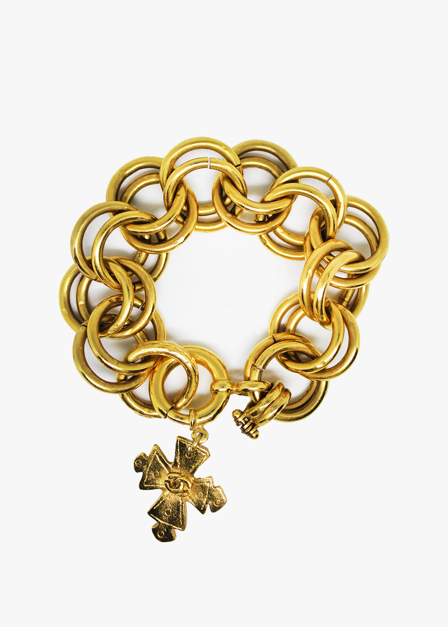 Chanel 1994 Gold Cross Bracelet
