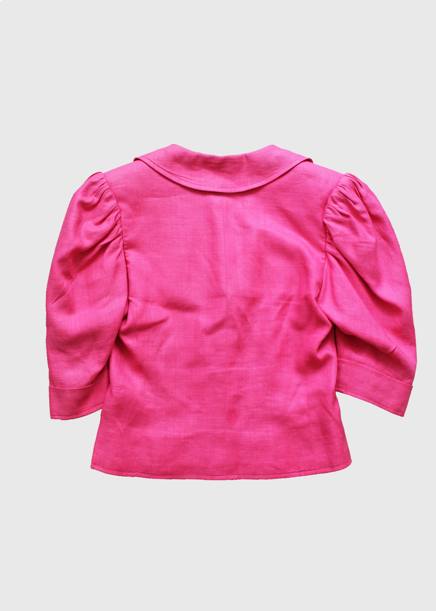 1980s YSL Bubblegum Linen Jacket + Dress Set