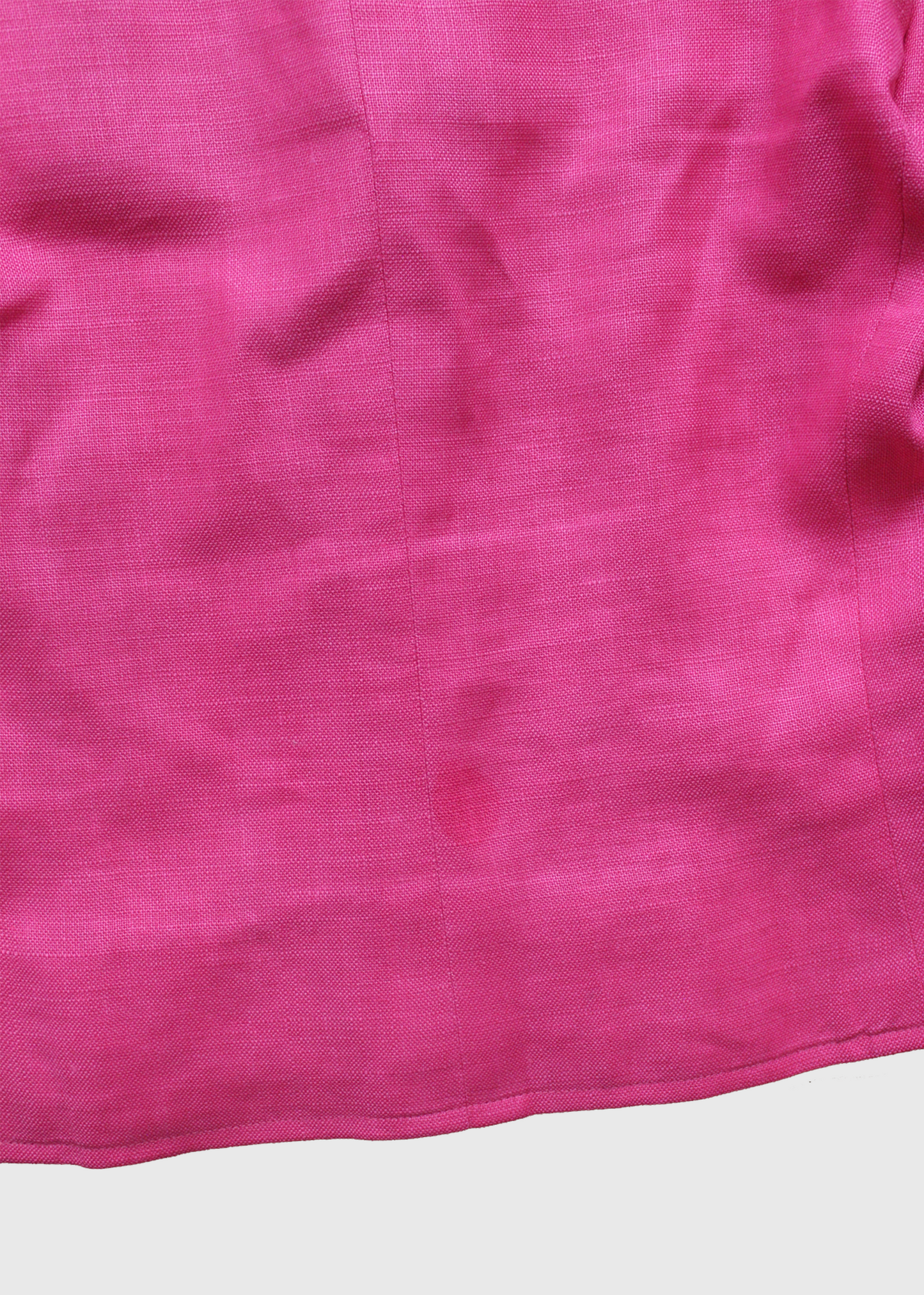 1980s YSL Bubblegum Linen Jacket + Dress Set