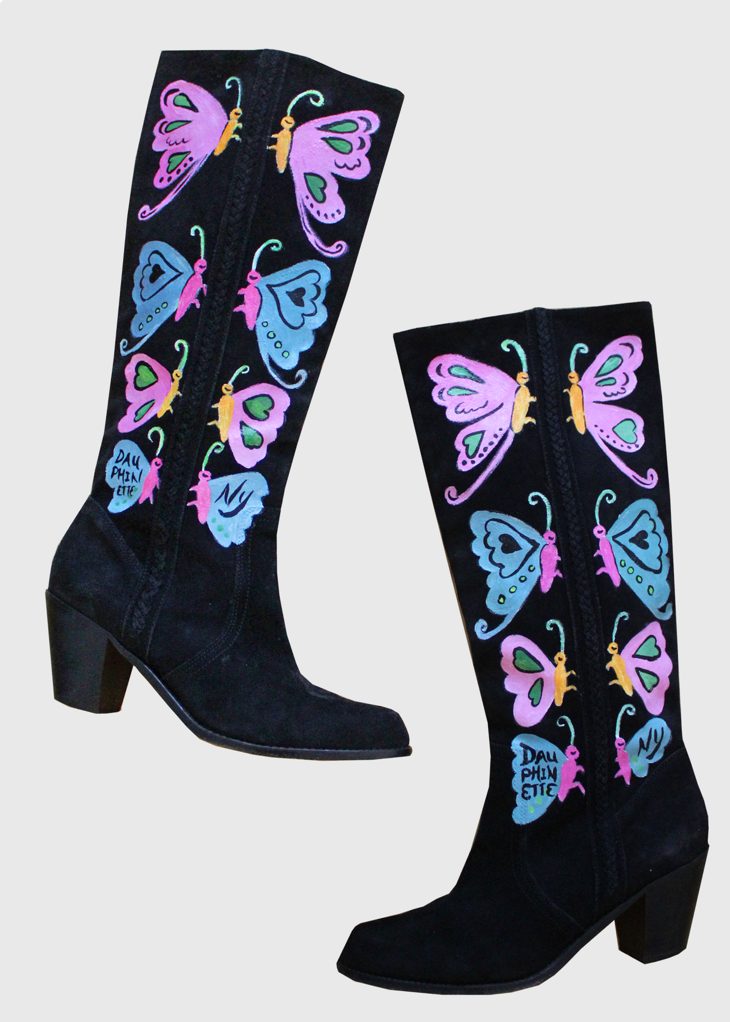 Dauphinette "Mariposa" Handpainted Art Boots- EU 40 / US 10