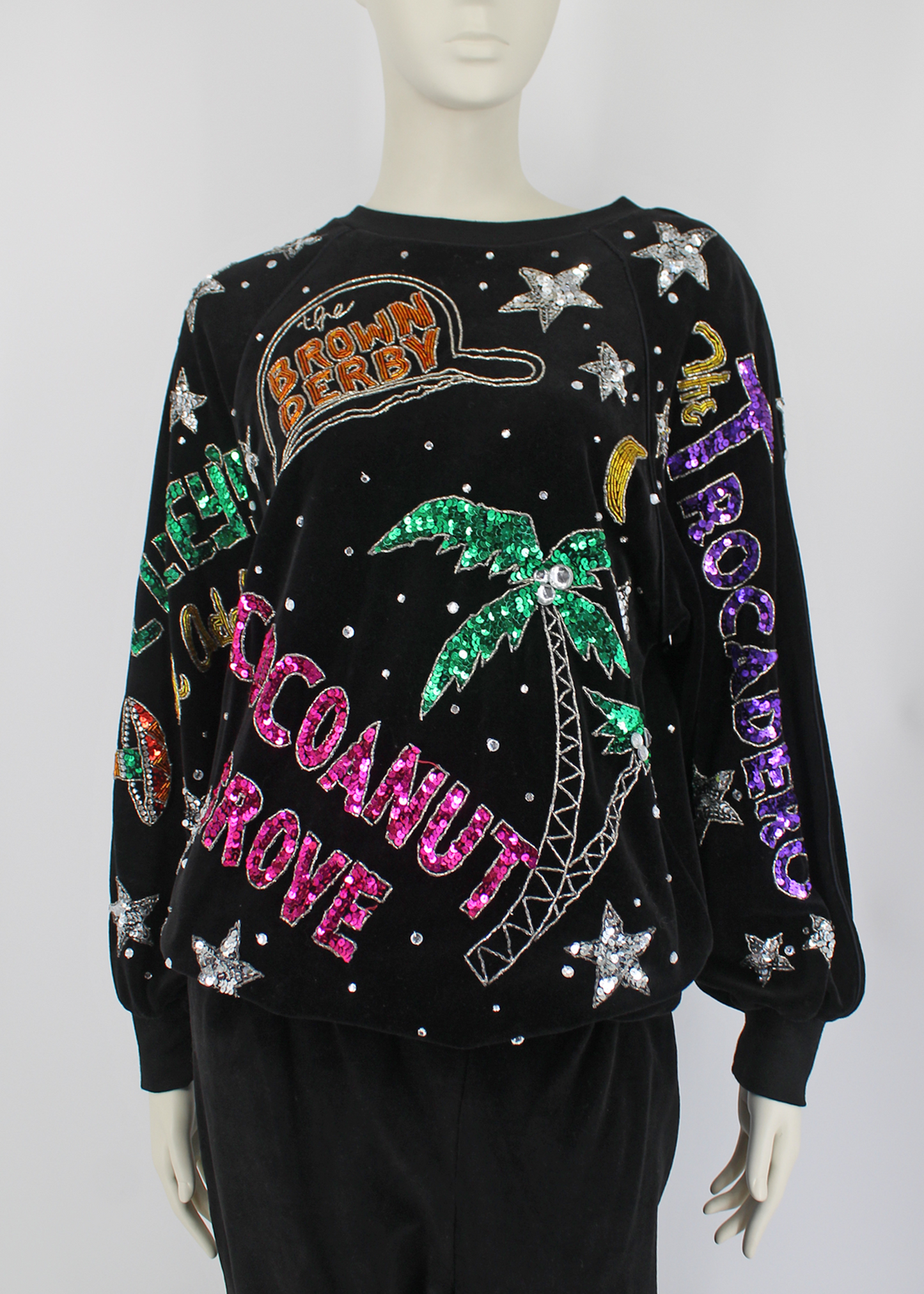 Bonnie Boerer 1980s Sequined Velvet Two-Piece Set