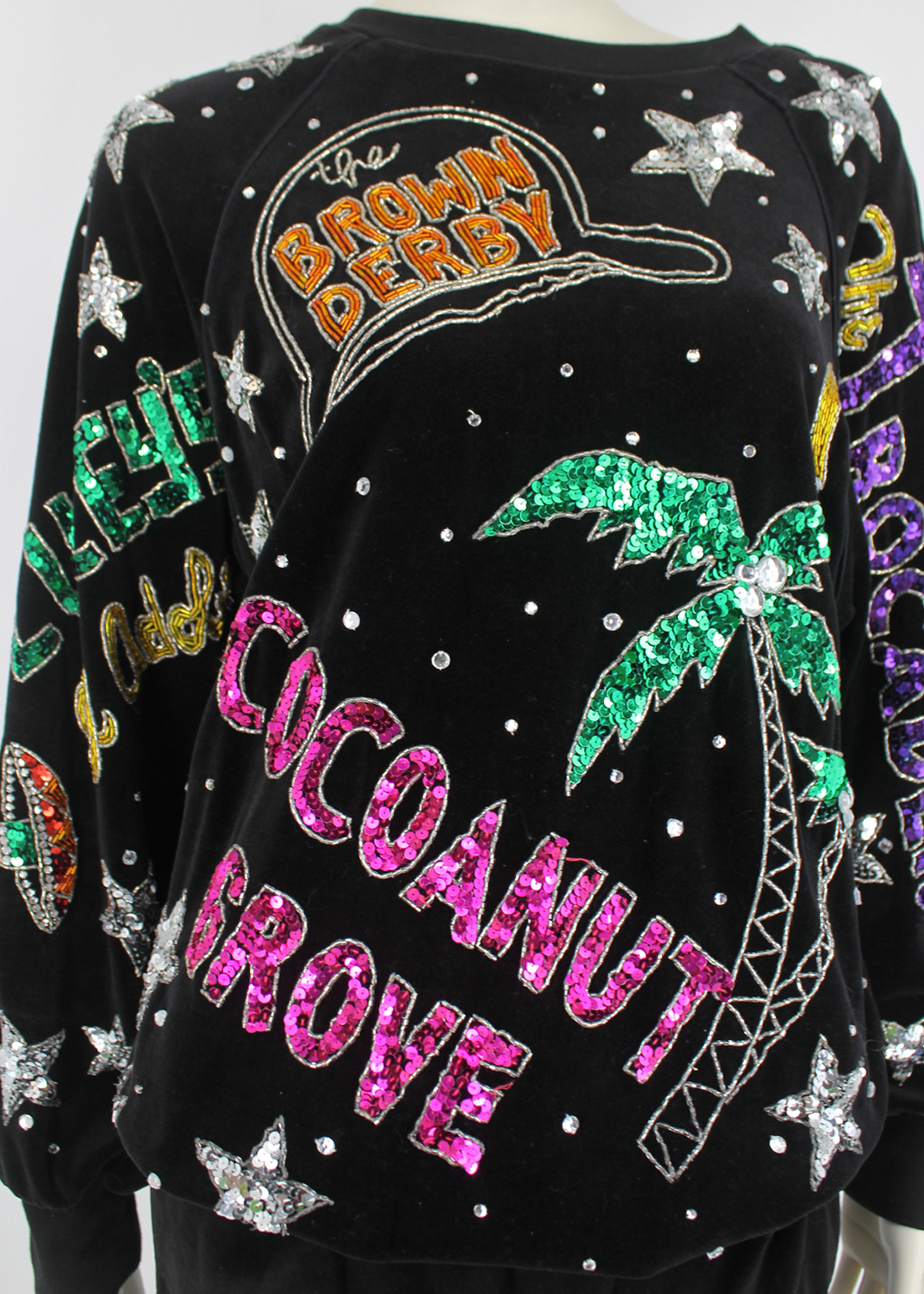 Bonnie Boerer 1980s Sequined Velvet Two-Piece Set
