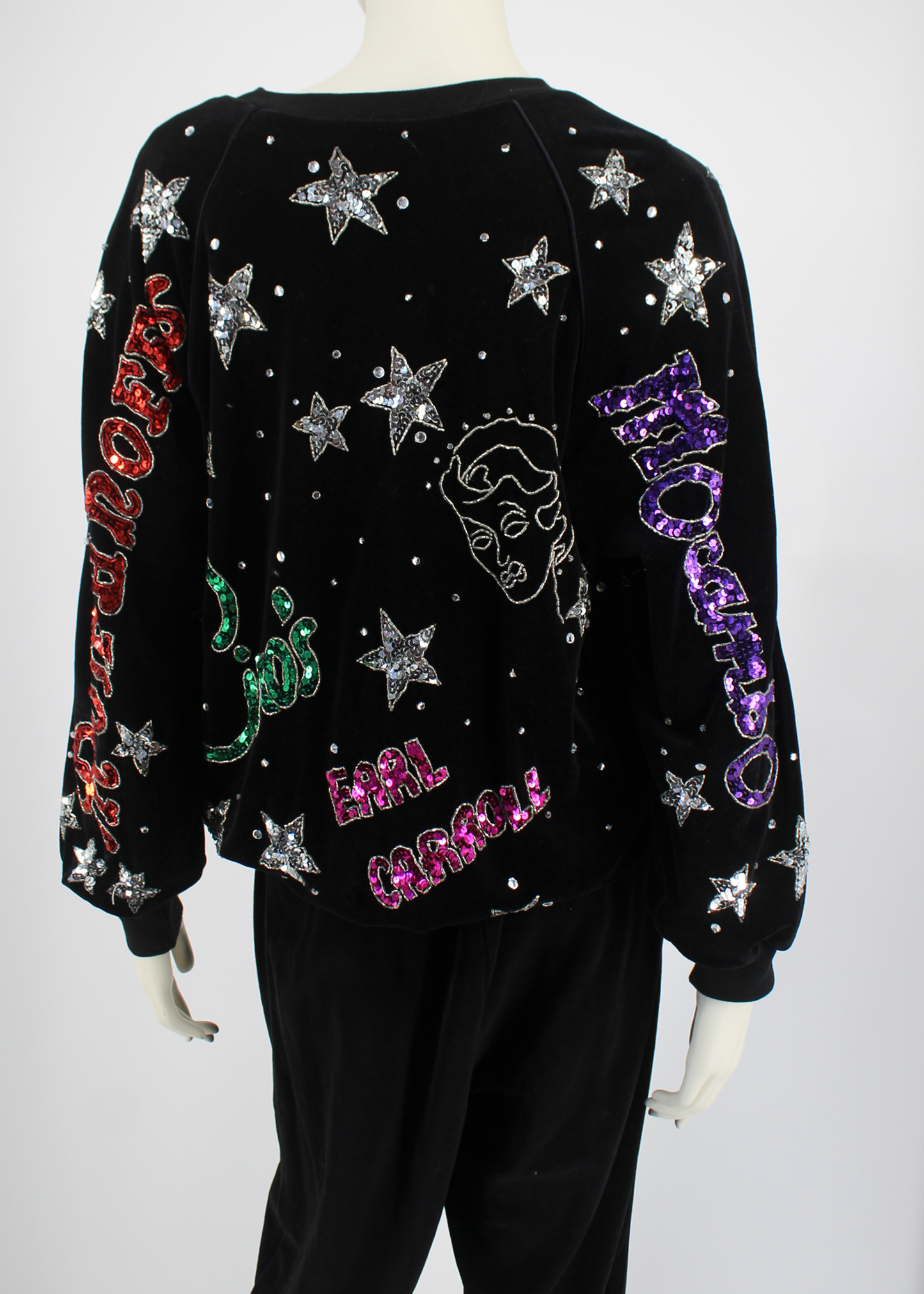 Bonnie Boerer 1980s Sequined Velvet Two-Piece Set