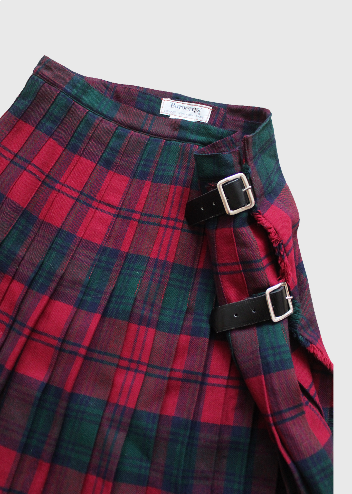 1980s Burberry Tartan Plaid Skirt- Size 8-10