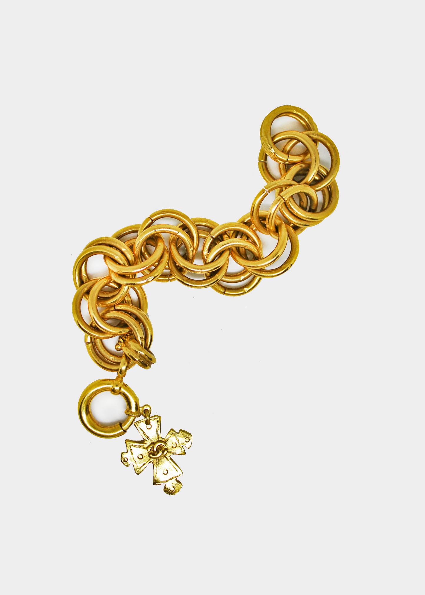 Chanel 1994 Gold Cross Bracelet