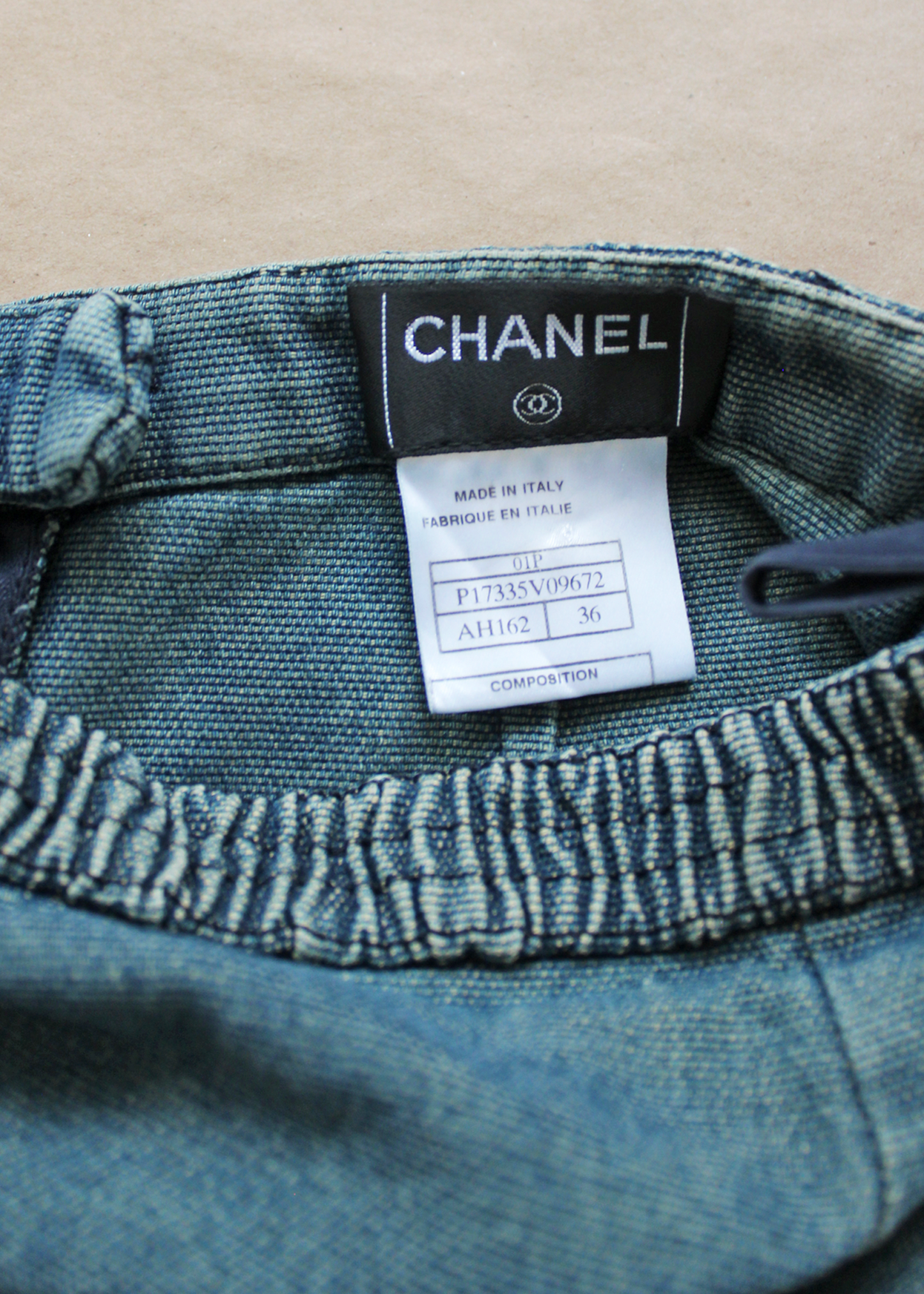 CHANEL 2001 Faded Denim Skirt- Size FR36