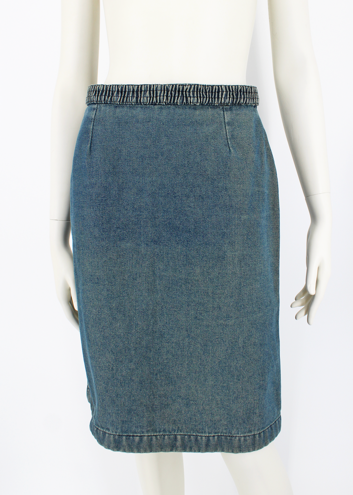 CHANEL 2001 Faded Denim Skirt- Size FR36