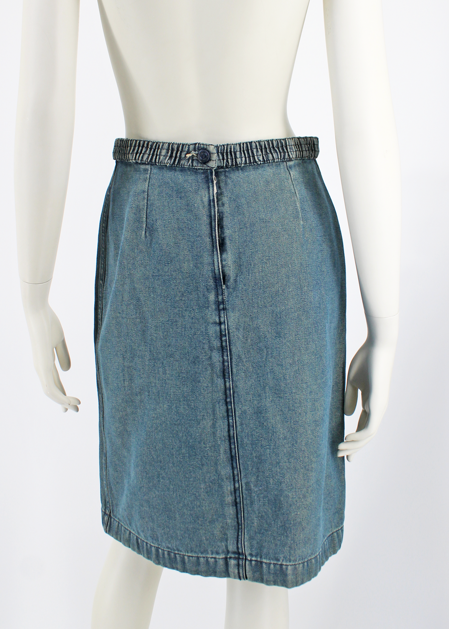 CHANEL 2001 Faded Denim Skirt- Size FR36