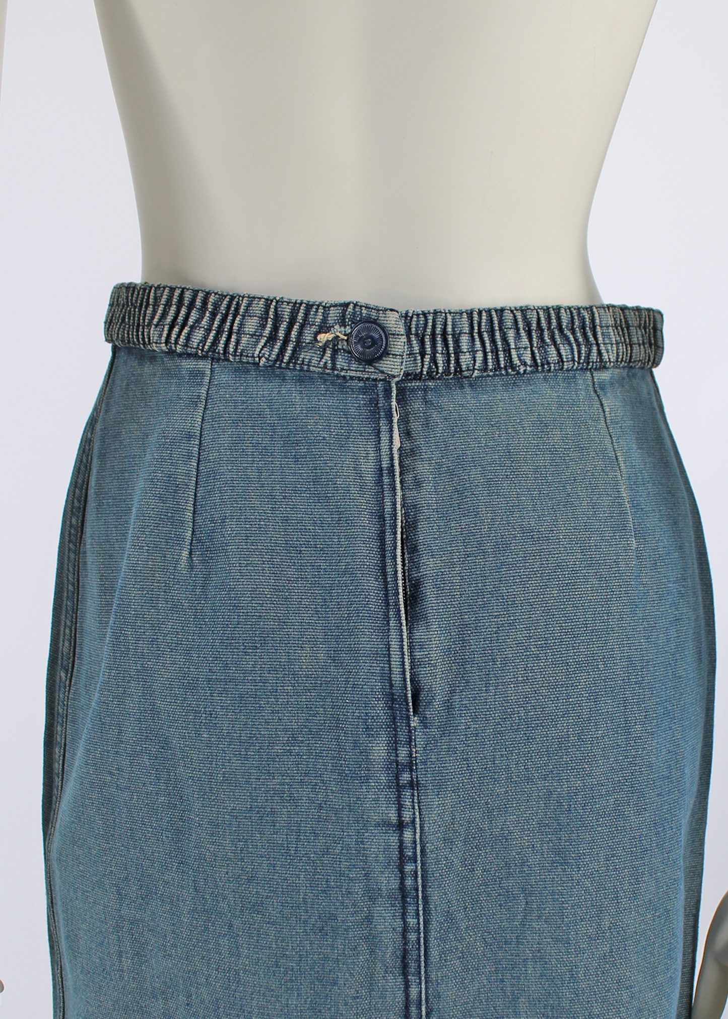 CHANEL 2001 Faded Denim Skirt- Size FR36
