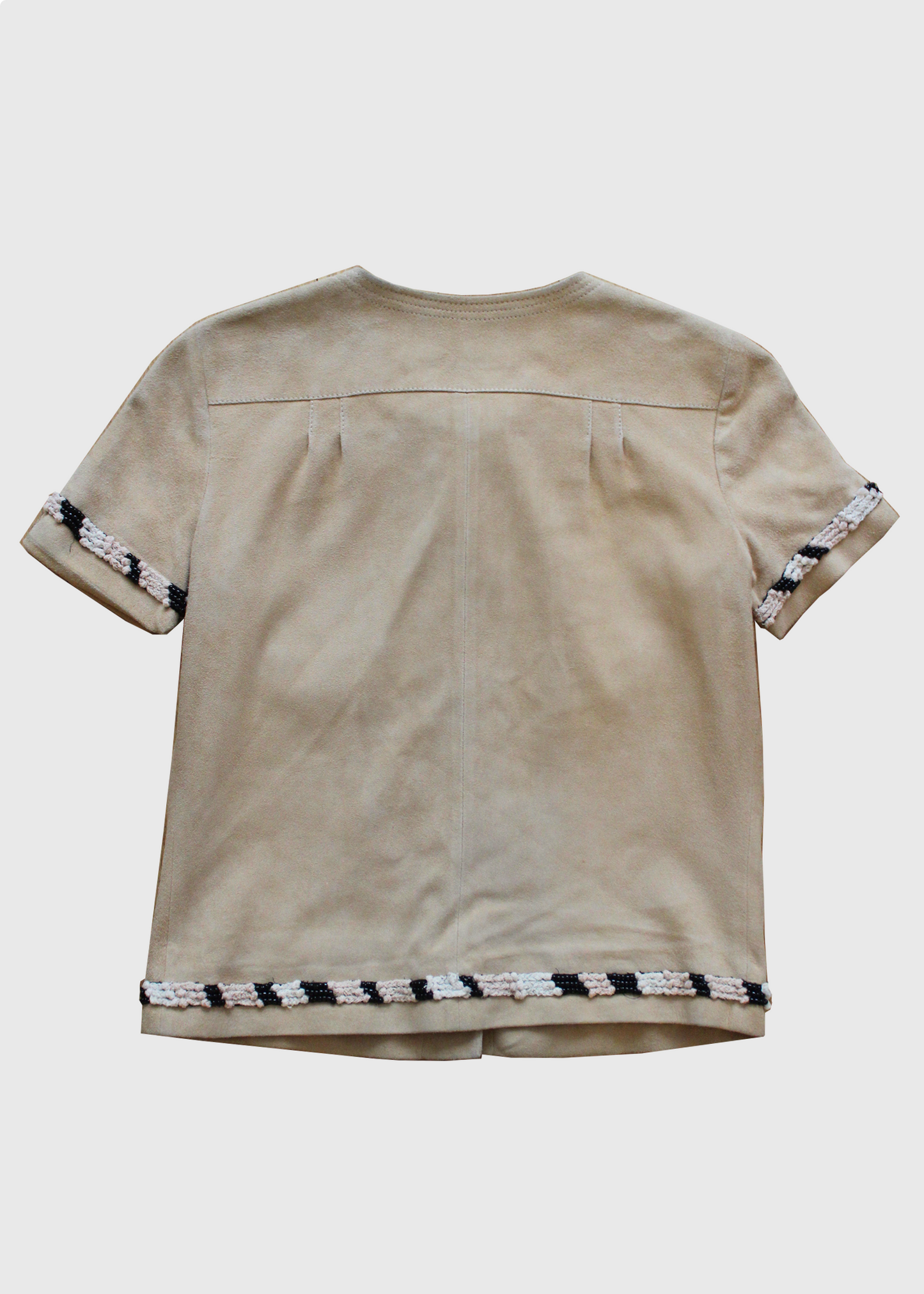 2008 Chanel Suede Embellished Crop Jacket