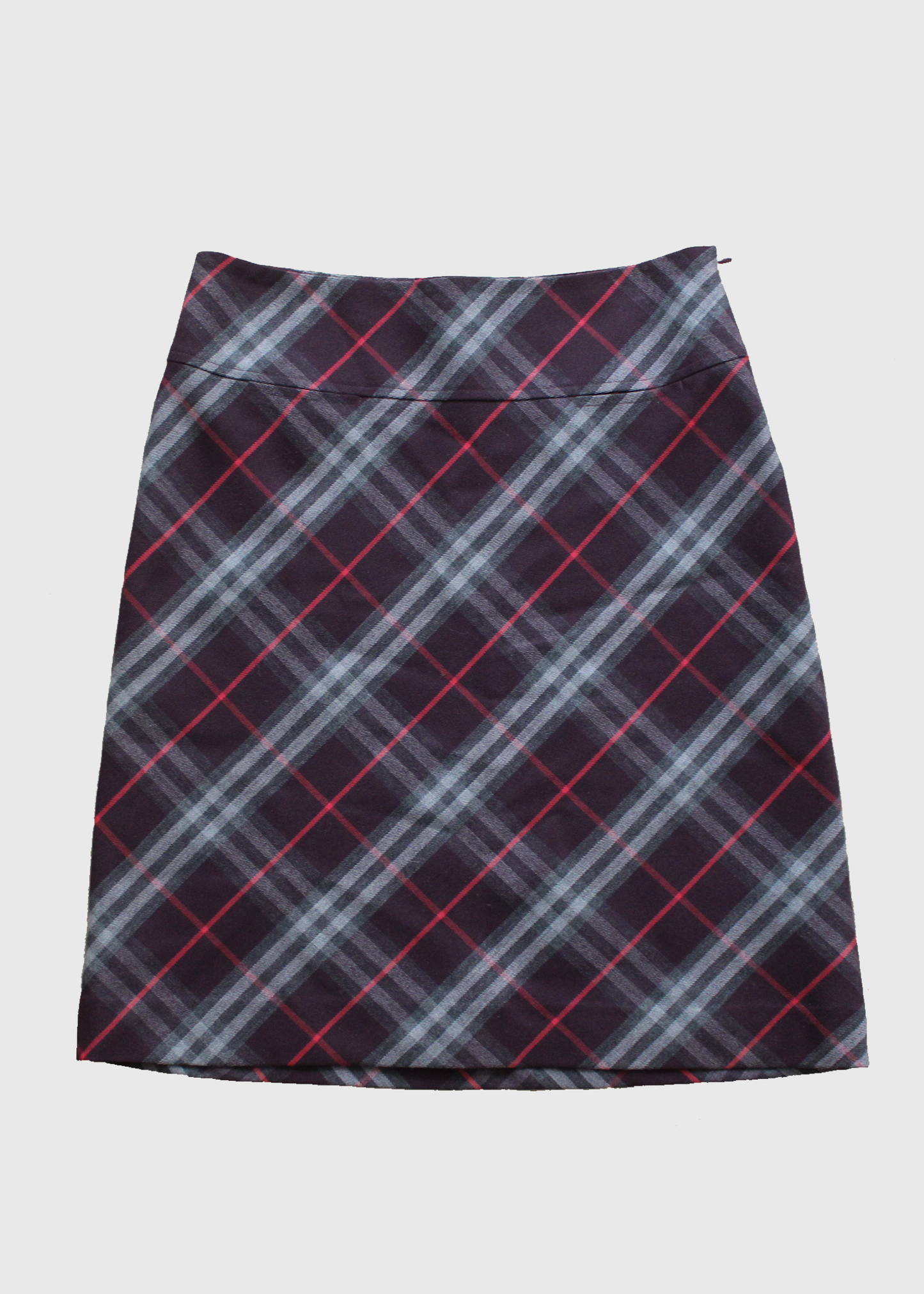 1990s Burberry Chocolate Tartan Skirt