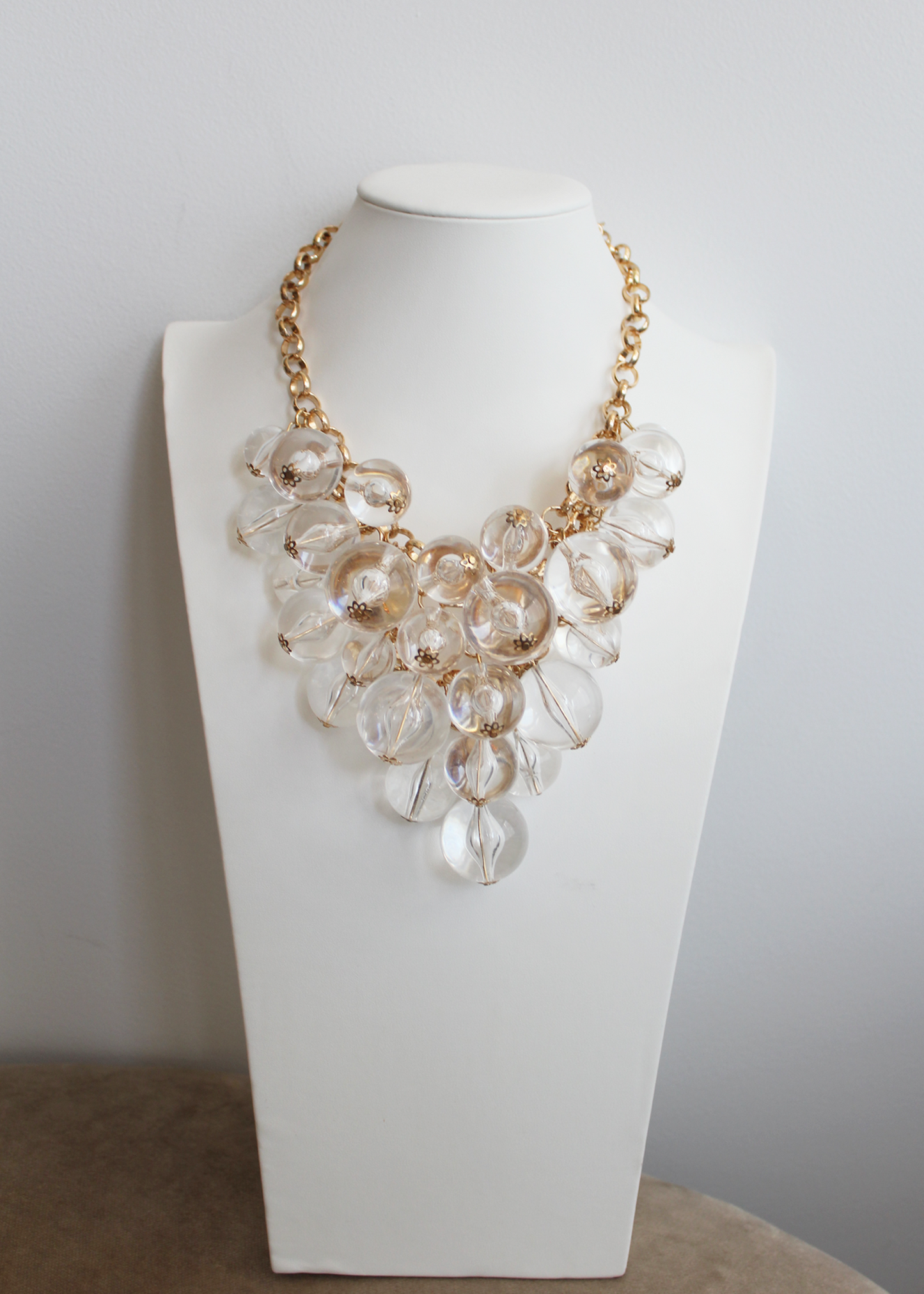 Courrèges 1960s Massive "Bubbling Glass" Runway Necklace