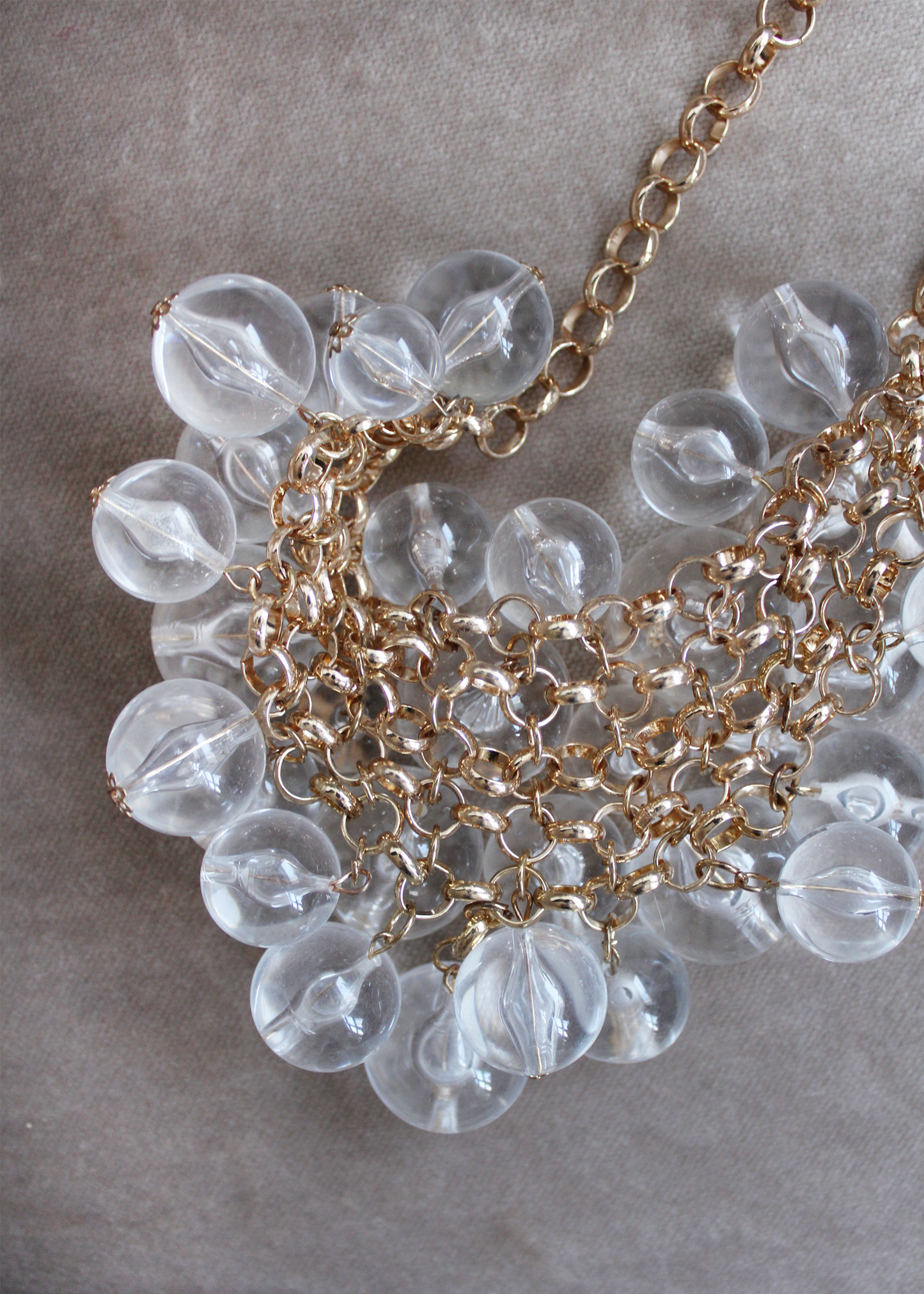 Courrèges 1960s Massive "Bubbling Glass" Runway Necklace