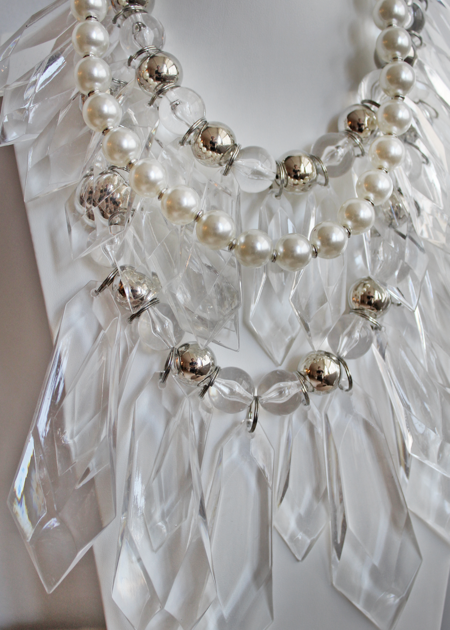 Courrèges 1960s Massive Chandelier Crystals Runway Necklace