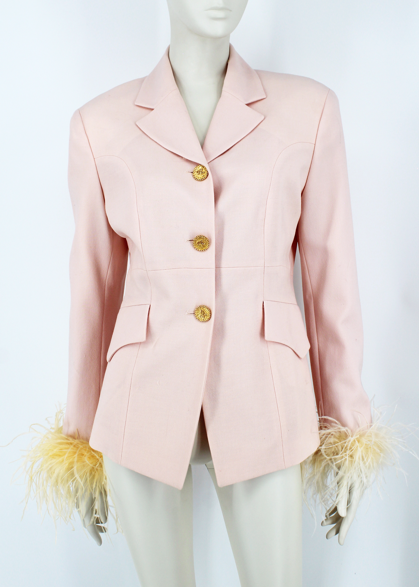 Dauphinette 1980s Christian Lacroix Blazer with Feathers