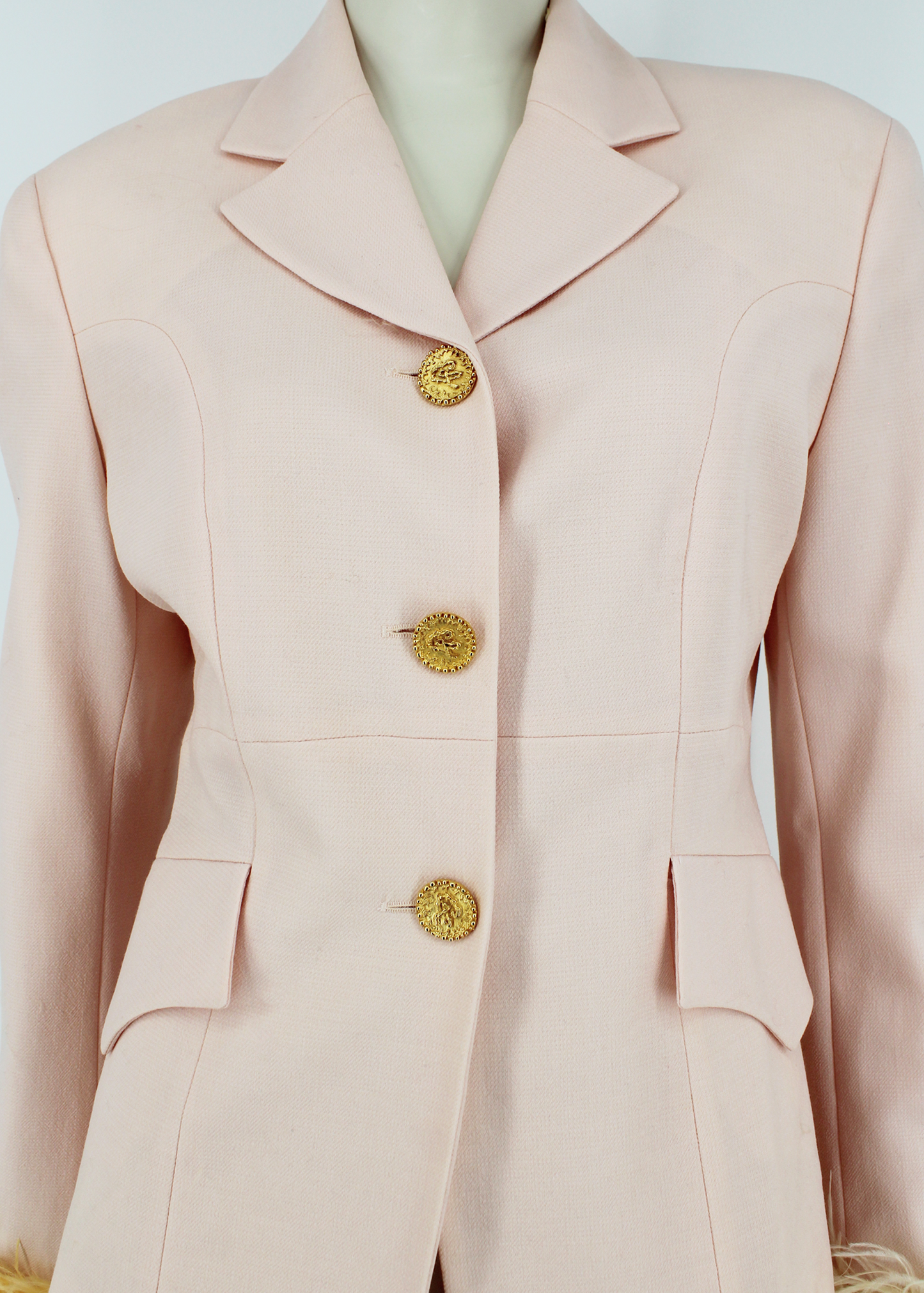 Dauphinette 1980s Christian Lacroix Blazer with Feathers