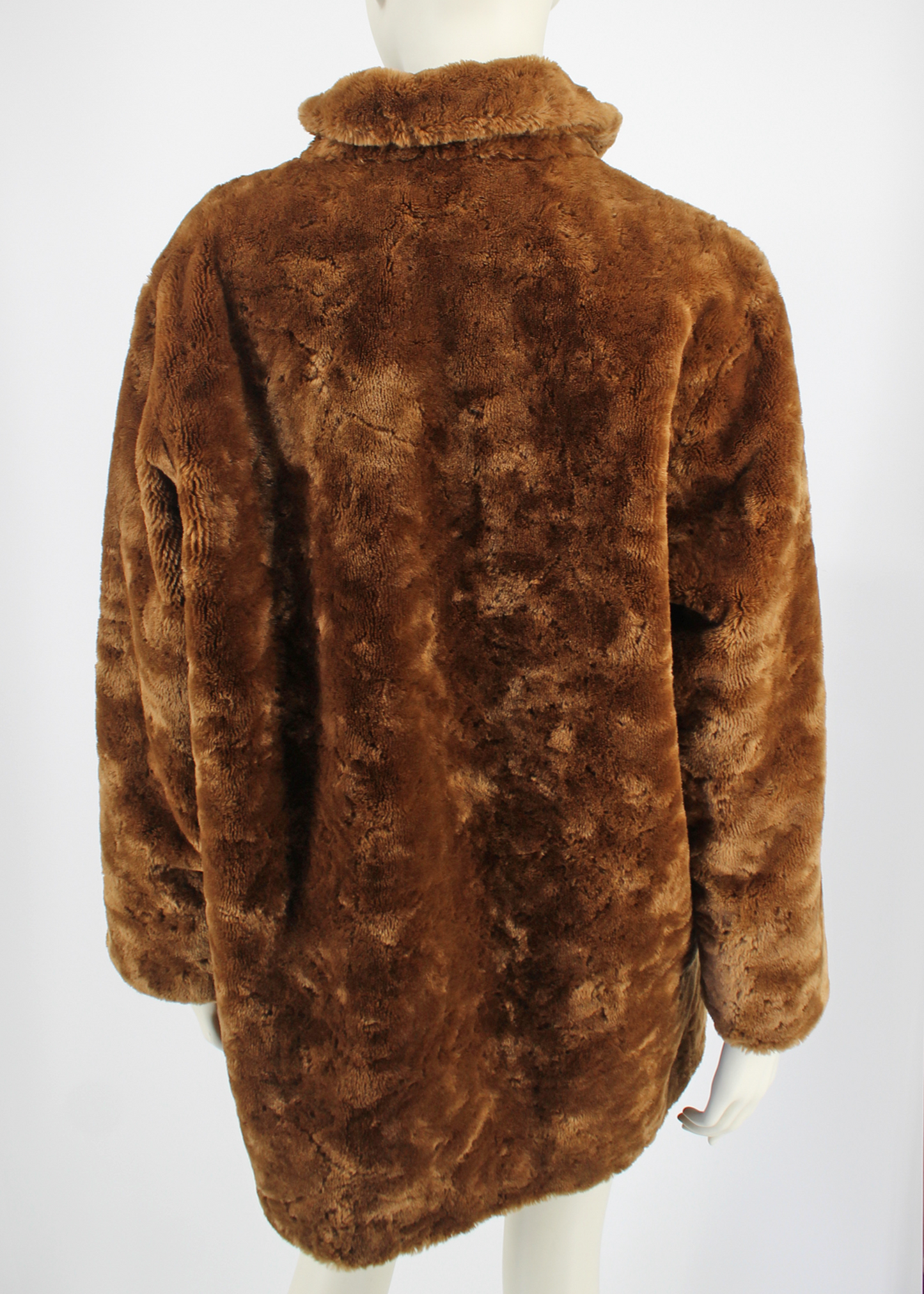 Dauphinette Teddy Faux Fur Coat with Crystal Buttons