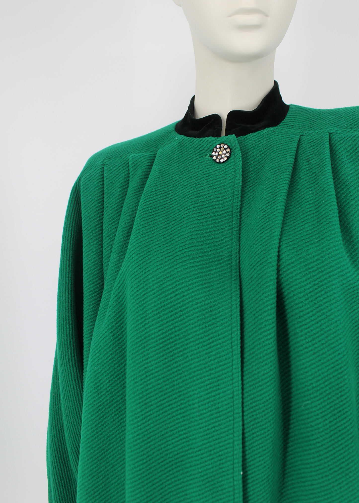 Valentino 1980s Emerald Swing Coat
