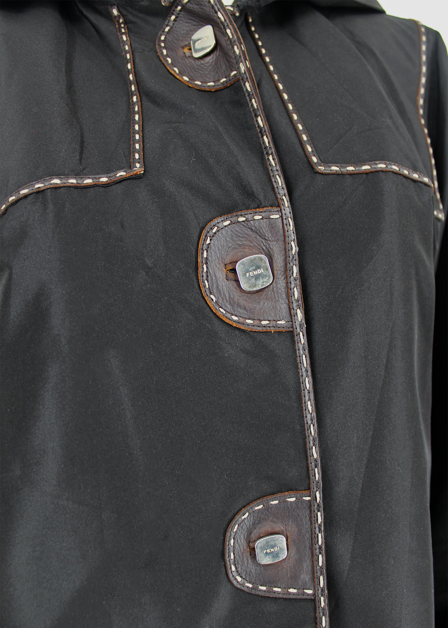 1980s Fendi Fur-Lined Nylon Trench Coat