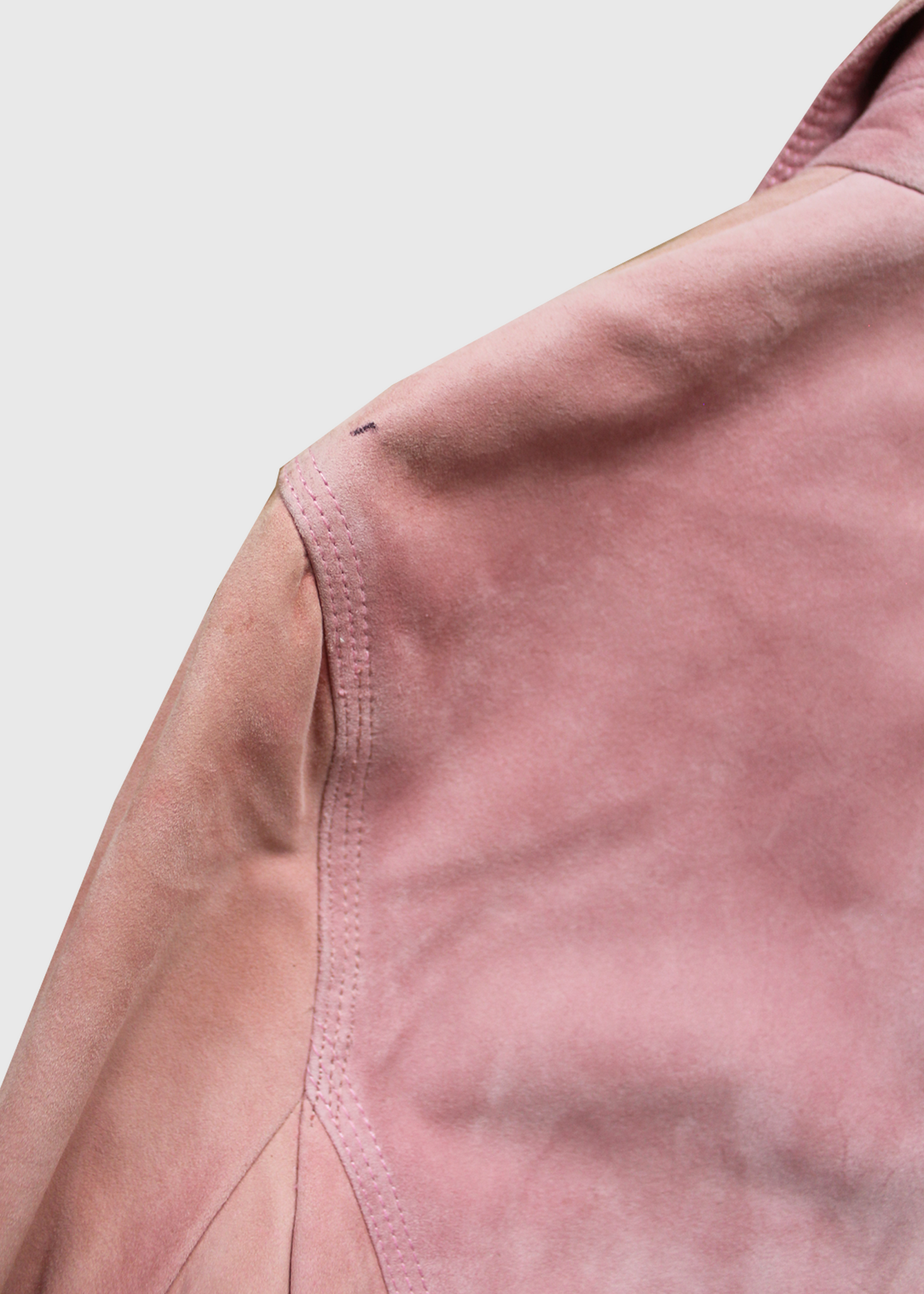 1970s Louis Feraud Blush Goat Suede Mid-Length Coat