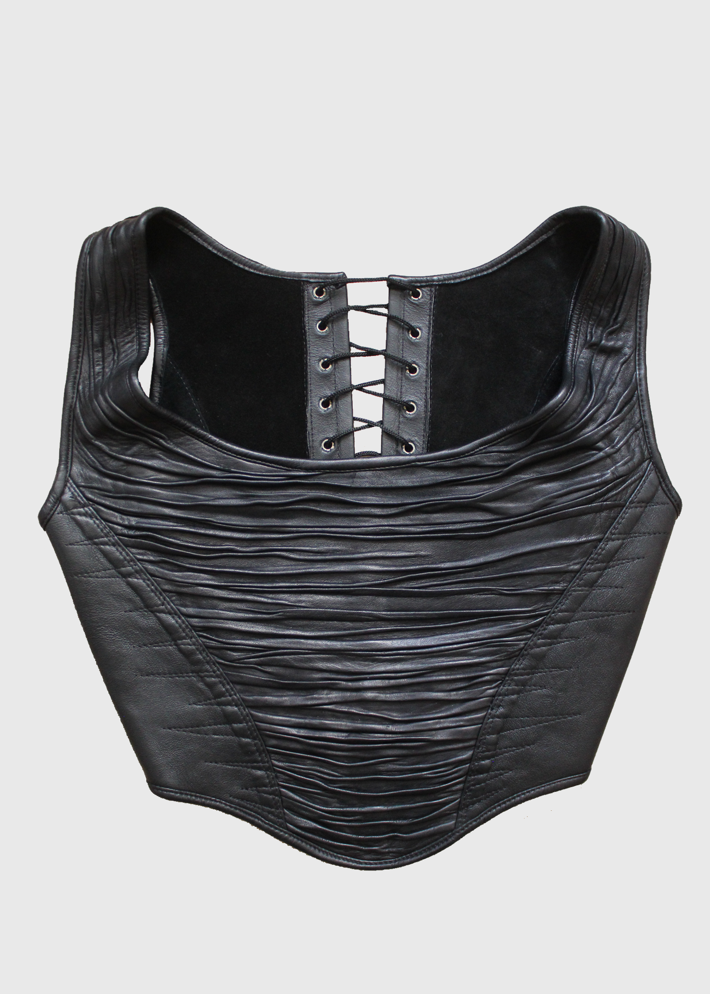 Mugler 1990s Lace-Up Leather Corset