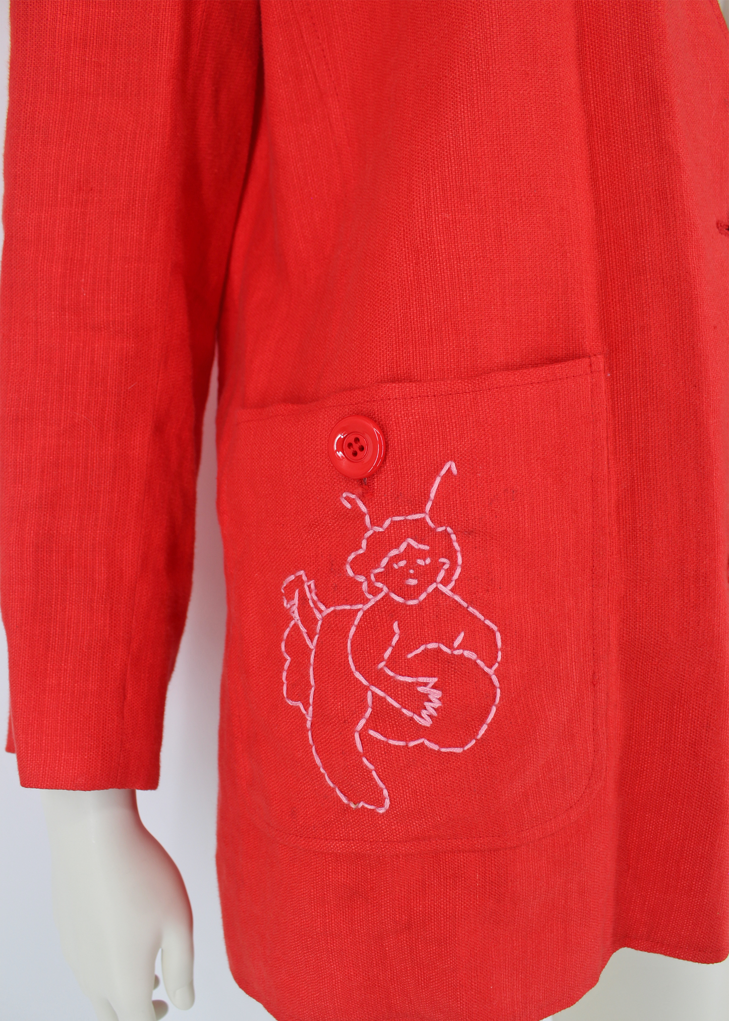 Dauphinette 1980s Valentino Cherub Embroidered Blazer