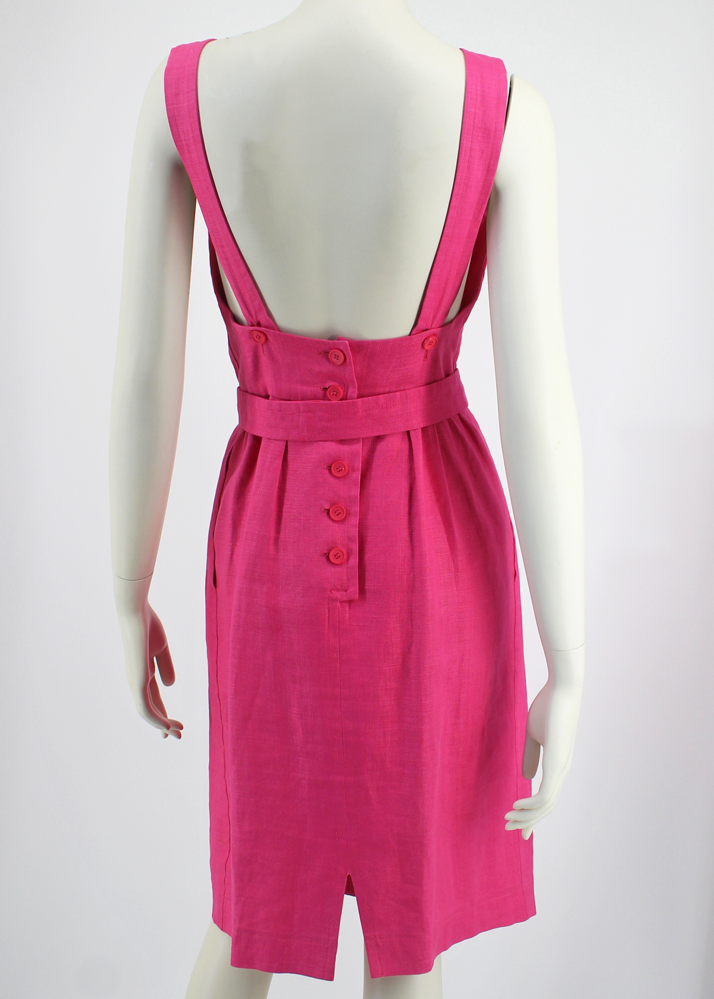 1980s YSL Bubblegum Linen Jacket + Dress Set