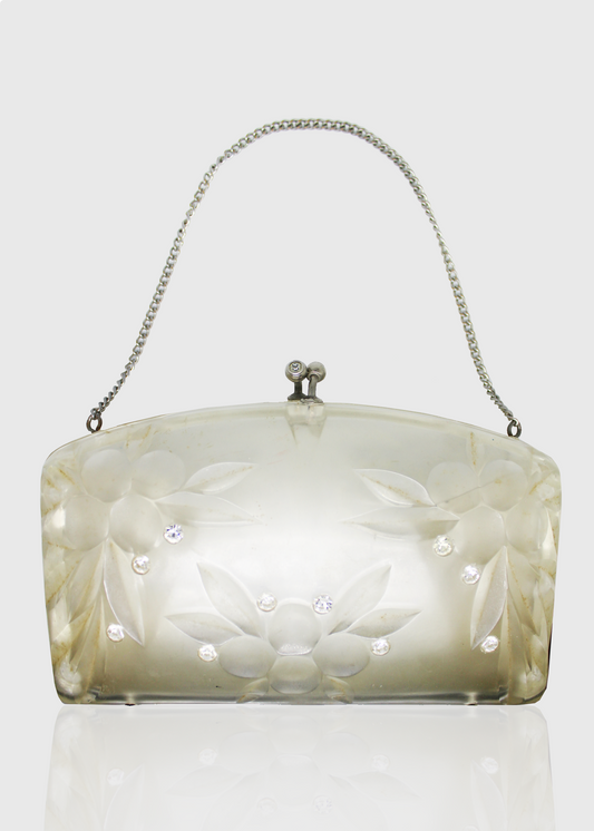 1960s Frosted Lucite Chainlink Bag