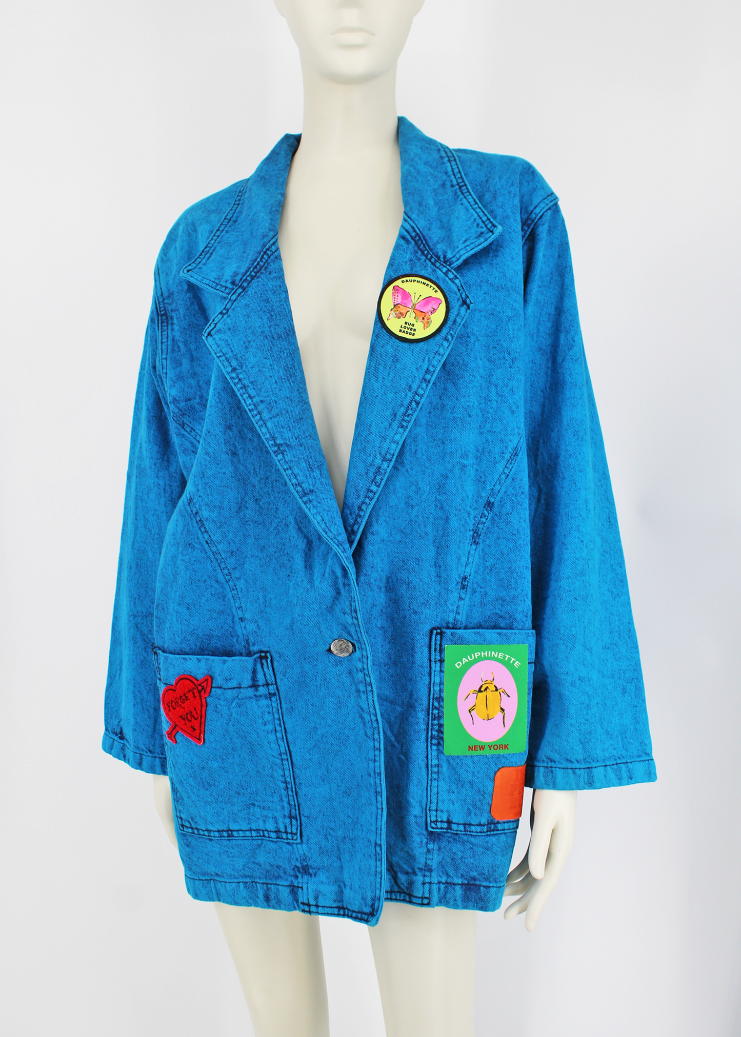 Dauphinette Acid Wash Patches Jacket