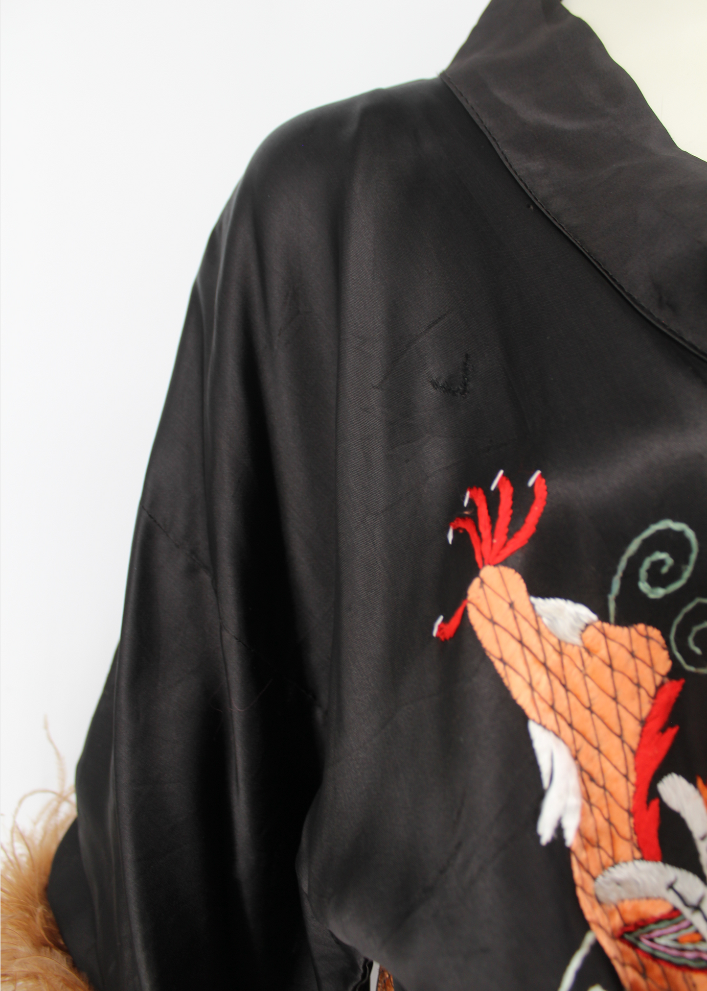 Dauphinette 1940s Dragon Hand-Embroidered Robe