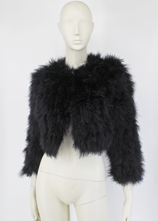 Dauphinette Midnight Marabou Jacket