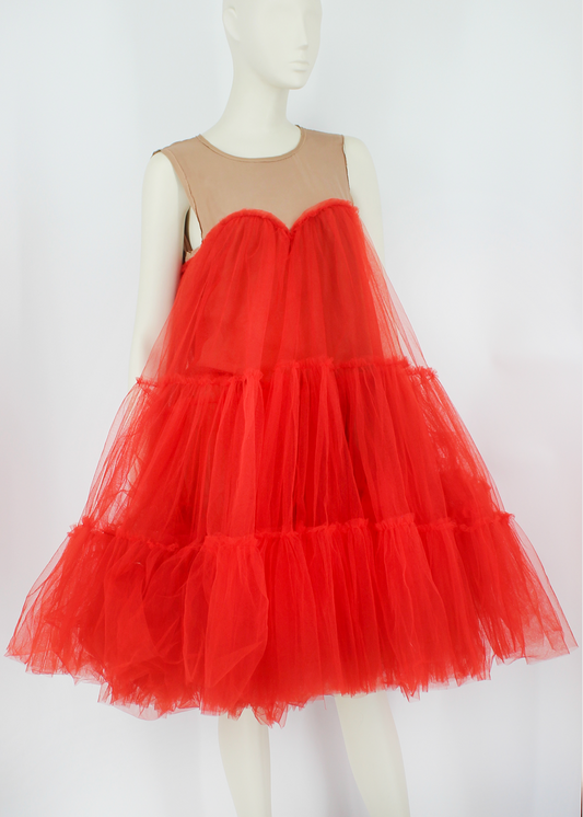 Lanvin x H&M 2010 Red Tulle Gown- Size 6
