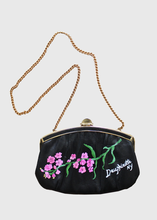 Dauphinette Hand-Painted Art Bag #04- Cherry Blossoms